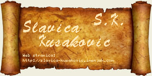 Slavica Kušaković vizit kartica
